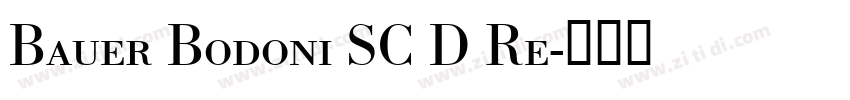 Bauer Bodoni SC D Re字体转换